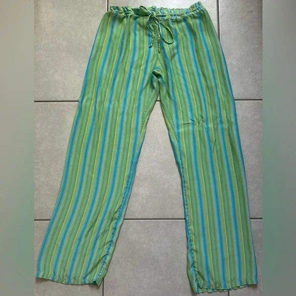 Victoria’s Secret striped silk pants - Picture 1 of 7